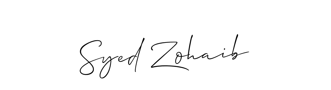 Also we have Syed Zohaib name is the best signature style. Create professional handwritten signature collection using Allison_Script autograph style. Syed Zohaib signature style 2 images and pictures png