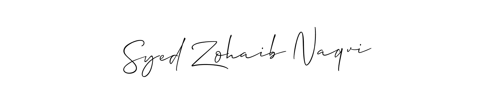 if you are searching for the best signature style for your name Syed Zohaib Naqvi. so please give up your signature search. here we have designed multiple signature styles  using Allison_Script. Syed Zohaib Naqvi signature style 2 images and pictures png