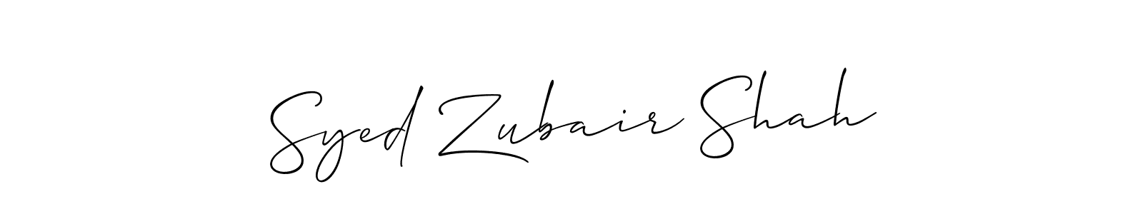 Also we have Syed Zubair Shah name is the best signature style. Create professional handwritten signature collection using Allison_Script autograph style. Syed Zubair Shah signature style 2 images and pictures png