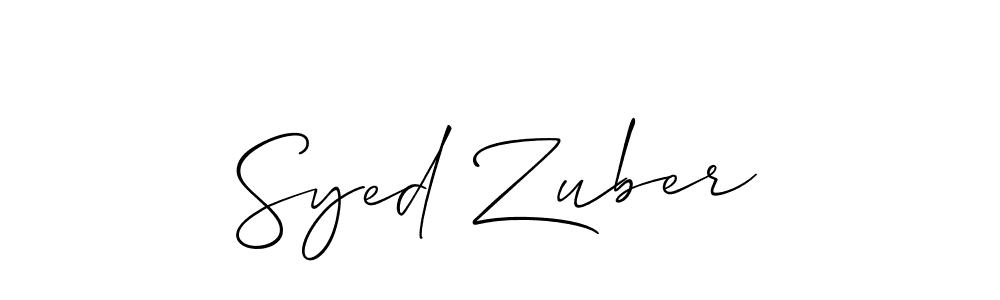 Syed Zuber stylish signature style. Best Handwritten Sign (Allison_Script) for my name. Handwritten Signature Collection Ideas for my name Syed Zuber. Syed Zuber signature style 2 images and pictures png