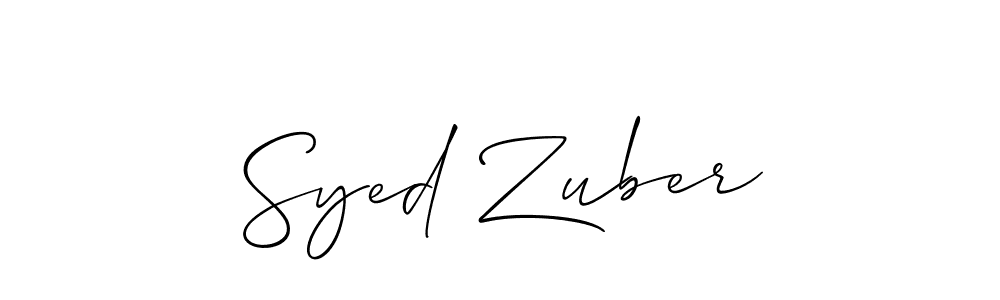 Syed Zuber stylish signature style. Best Handwritten Sign (Allison_Script) for my name. Handwritten Signature Collection Ideas for my name Syed Zuber. Syed Zuber signature style 2 images and pictures png