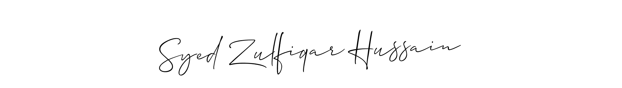 if you are searching for the best signature style for your name Syed Zulfiqar Hussain. so please give up your signature search. here we have designed multiple signature styles  using Allison_Script. Syed Zulfiqar Hussain signature style 2 images and pictures png