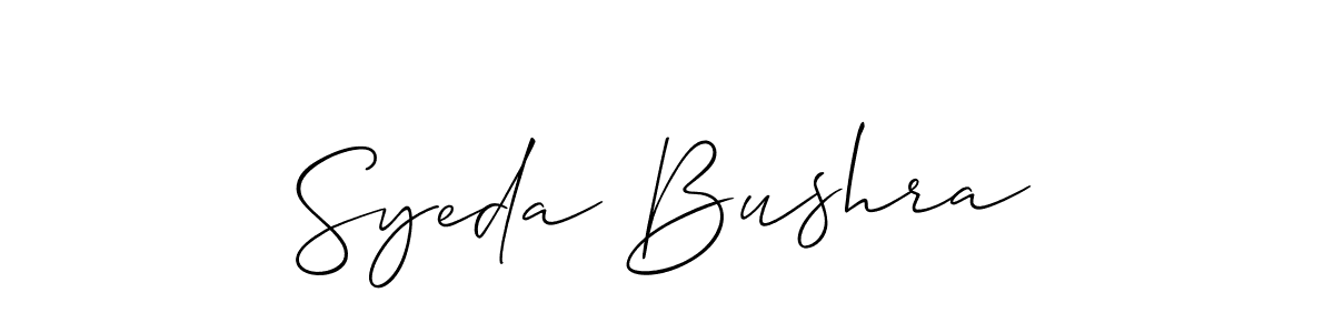 Once you've used our free online signature maker to create your best signature Allison_Script style, it's time to enjoy all of the benefits that Syeda Bushra name signing documents. Syeda Bushra signature style 2 images and pictures png