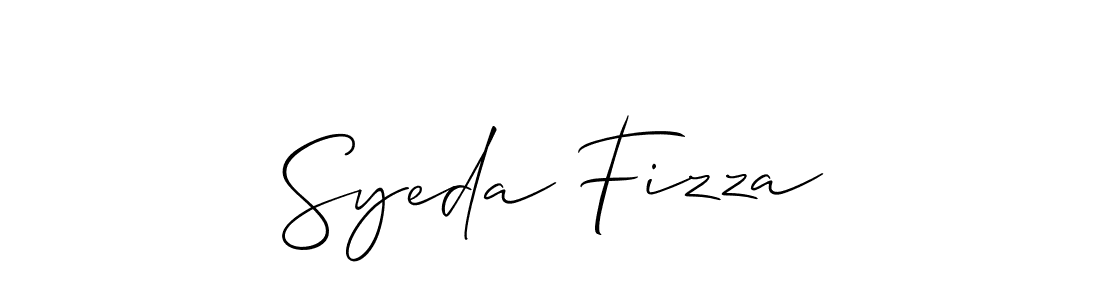 You should practise on your own different ways (Allison_Script) to write your name (Syeda Fizza) in signature. don't let someone else do it for you. Syeda Fizza signature style 2 images and pictures png