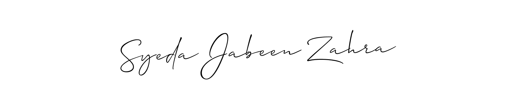 Make a beautiful signature design for name Syeda Jabeen Zahra. Use this online signature maker to create a handwritten signature for free. Syeda Jabeen Zahra signature style 2 images and pictures png