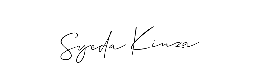 Also You can easily find your signature by using the search form. We will create Syeda Kinza name handwritten signature images for you free of cost using Allison_Script sign style. Syeda Kinza signature style 2 images and pictures png