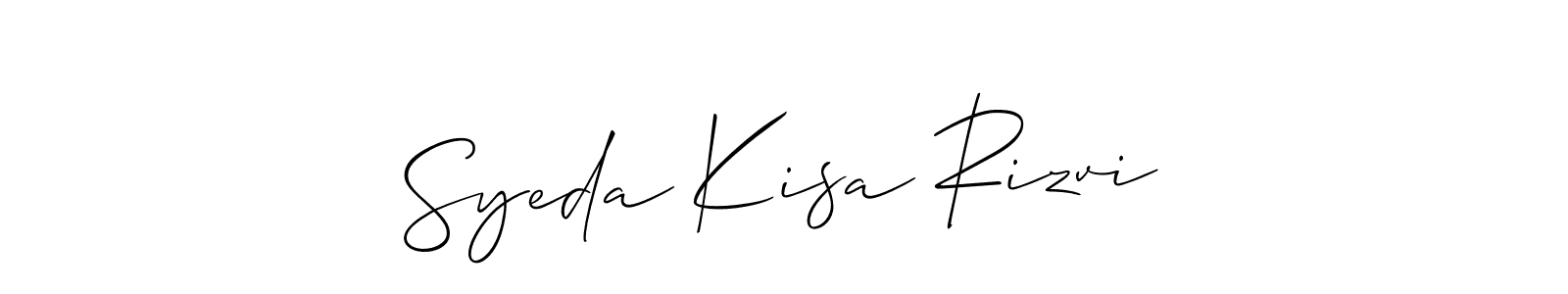 Once you've used our free online signature maker to create your best signature Allison_Script style, it's time to enjoy all of the benefits that Syeda Kisa Rizvi name signing documents. Syeda Kisa Rizvi signature style 2 images and pictures png