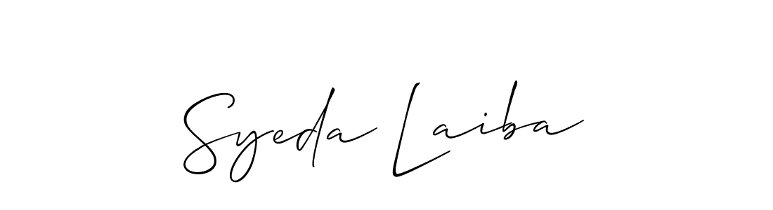 Similarly Allison_Script is the best handwritten signature design. Signature creator online .You can use it as an online autograph creator for name Syeda Laiba. Syeda Laiba signature style 2 images and pictures png