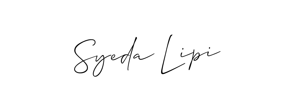 Syeda Lipi stylish signature style. Best Handwritten Sign (Allison_Script) for my name. Handwritten Signature Collection Ideas for my name Syeda Lipi. Syeda Lipi signature style 2 images and pictures png