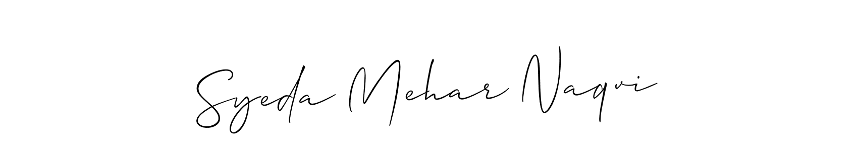 How to Draw Syeda Mehar Naqvi signature style? Allison_Script is a latest design signature styles for name Syeda Mehar Naqvi. Syeda Mehar Naqvi signature style 2 images and pictures png