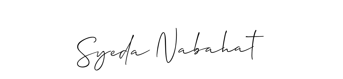 Here are the top 10 professional signature styles for the name Syeda Nabahat. These are the best autograph styles you can use for your name. Syeda Nabahat signature style 2 images and pictures png