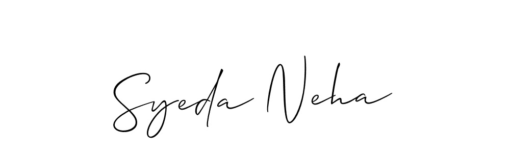 Best and Professional Signature Style for Syeda Neha. Allison_Script Best Signature Style Collection. Syeda Neha signature style 2 images and pictures png