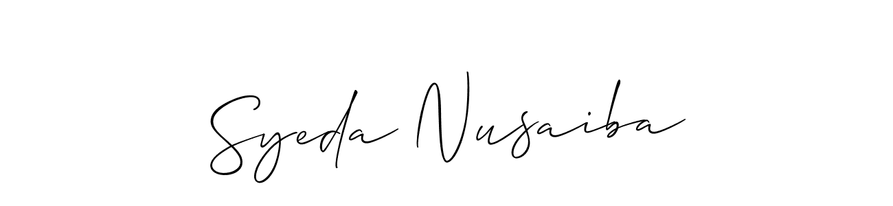Once you've used our free online signature maker to create your best signature Allison_Script style, it's time to enjoy all of the benefits that Syeda Nusaiba name signing documents. Syeda Nusaiba signature style 2 images and pictures png