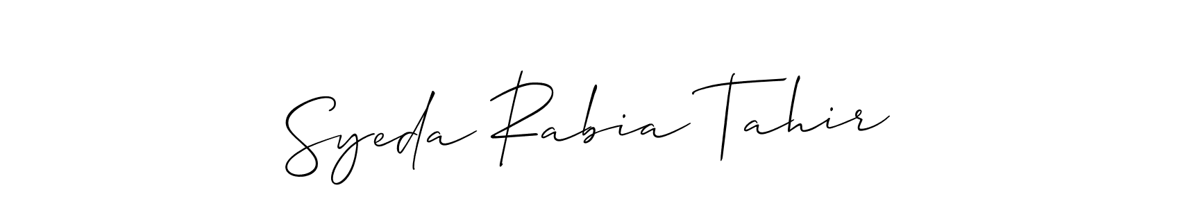 Syeda Rabia Tahir stylish signature style. Best Handwritten Sign (Allison_Script) for my name. Handwritten Signature Collection Ideas for my name Syeda Rabia Tahir. Syeda Rabia Tahir signature style 2 images and pictures png