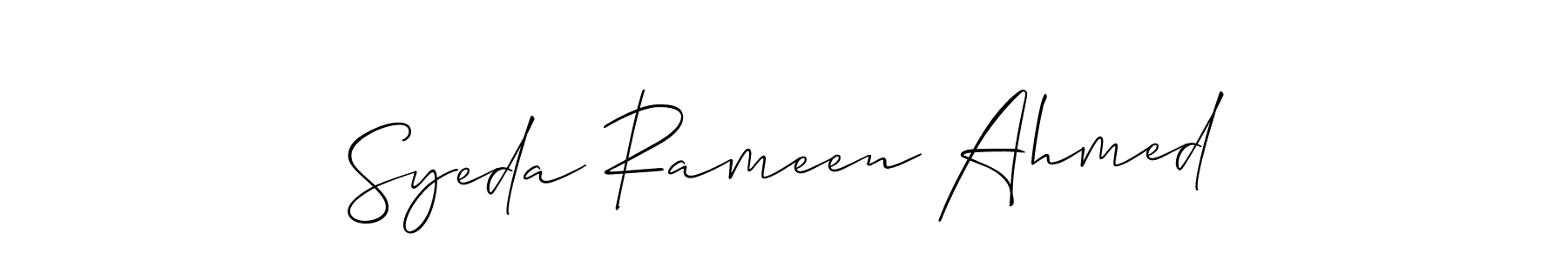See photos of Syeda Rameen Ahmed official signature by Spectra . Check more albums & portfolios. Read reviews & check more about Allison_Script font. Syeda Rameen Ahmed signature style 2 images and pictures png