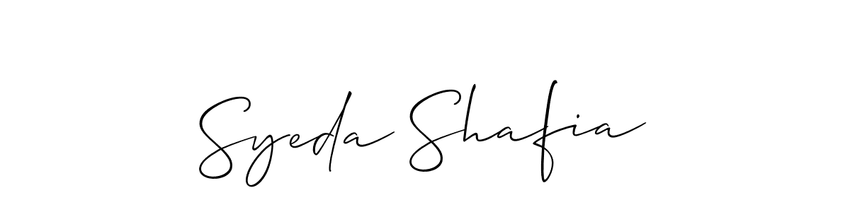 Similarly Allison_Script is the best handwritten signature design. Signature creator online .You can use it as an online autograph creator for name Syeda Shafia. Syeda Shafia signature style 2 images and pictures png