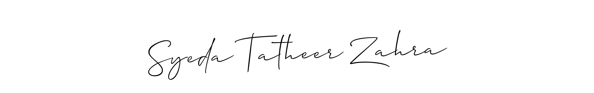 Here are the top 10 professional signature styles for the name Syeda Tatheer Zahra. These are the best autograph styles you can use for your name. Syeda Tatheer Zahra signature style 2 images and pictures png