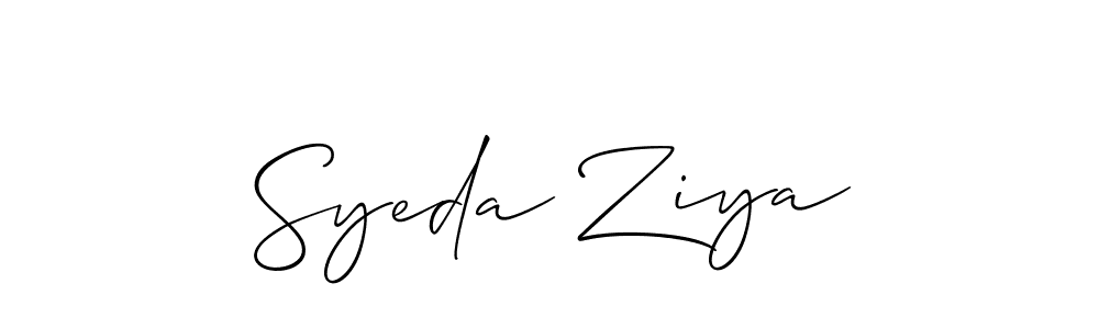 It looks lik you need a new signature style for name Syeda Ziya. Design unique handwritten (Allison_Script) signature with our free signature maker in just a few clicks. Syeda Ziya signature style 2 images and pictures png