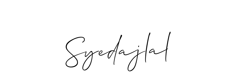 Create a beautiful signature design for name Syedajlal. With this signature (Allison_Script) fonts, you can make a handwritten signature for free. Syedajlal signature style 2 images and pictures png