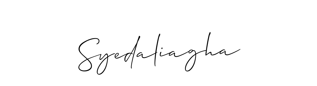 How to Draw Syedaliagha signature style? Allison_Script is a latest design signature styles for name Syedaliagha. Syedaliagha signature style 2 images and pictures png