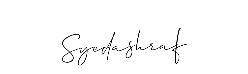 Also we have Syedashraf name is the best signature style. Create professional handwritten signature collection using Allison_Script autograph style. Syedashraf signature style 2 images and pictures png