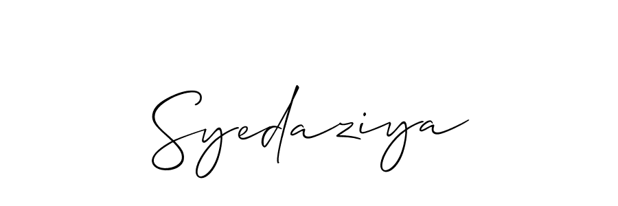 Syedaziya stylish signature style. Best Handwritten Sign (Allison_Script) for my name. Handwritten Signature Collection Ideas for my name Syedaziya. Syedaziya signature style 2 images and pictures png