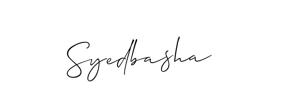 Design your own signature with our free online signature maker. With this signature software, you can create a handwritten (Allison_Script) signature for name Syedbasha. Syedbasha signature style 2 images and pictures png