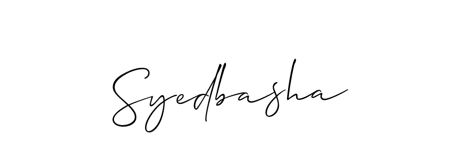 Design your own signature with our free online signature maker. With this signature software, you can create a handwritten (Allison_Script) signature for name Syedbasha. Syedbasha signature style 2 images and pictures png