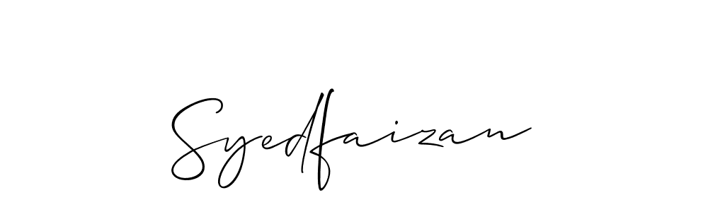 Make a beautiful signature design for name Syedfaizan. With this signature (Allison_Script) style, you can create a handwritten signature for free. Syedfaizan signature style 2 images and pictures png