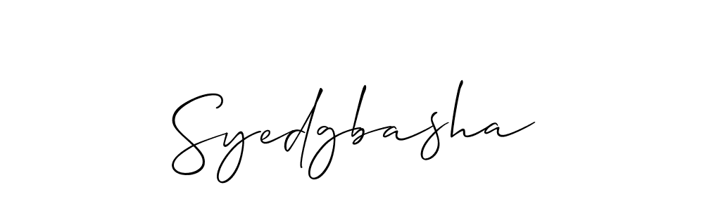 Make a beautiful signature design for name Syedgbasha. With this signature (Allison_Script) style, you can create a handwritten signature for free. Syedgbasha signature style 2 images and pictures png