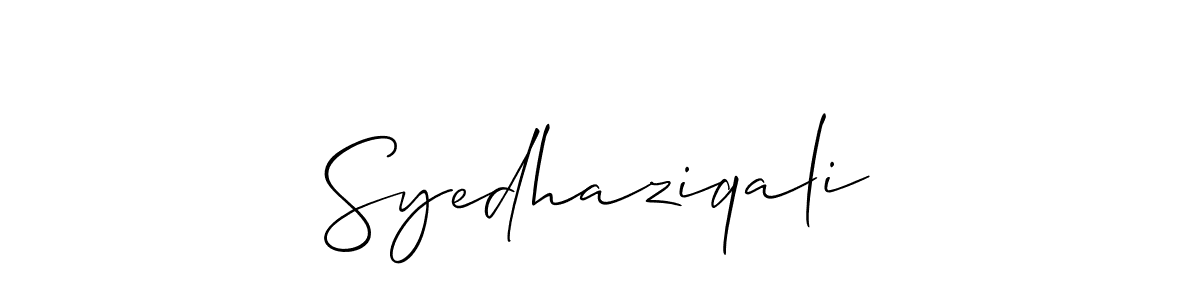 Make a short Syedhaziqali signature style. Manage your documents anywhere anytime using Allison_Script. Create and add eSignatures, submit forms, share and send files easily. Syedhaziqali signature style 2 images and pictures png