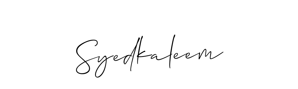 Similarly Allison_Script is the best handwritten signature design. Signature creator online .You can use it as an online autograph creator for name Syedkaleem. Syedkaleem signature style 2 images and pictures png