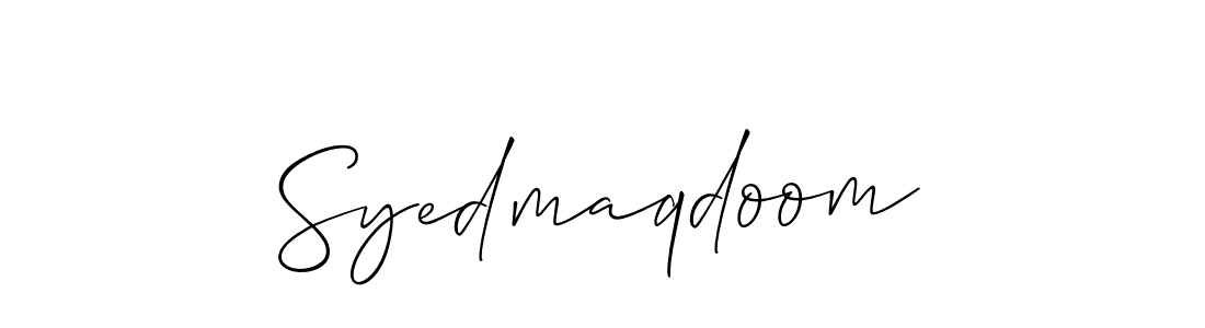 if you are searching for the best signature style for your name Syedmaqdoom. so please give up your signature search. here we have designed multiple signature styles  using Allison_Script. Syedmaqdoom signature style 2 images and pictures png