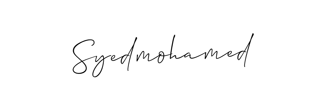 Make a beautiful signature design for name Syedmohamed. With this signature (Allison_Script) style, you can create a handwritten signature for free. Syedmohamed signature style 2 images and pictures png