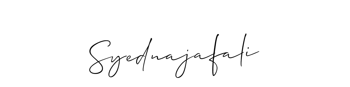 Also You can easily find your signature by using the search form. We will create Syednajafali name handwritten signature images for you free of cost using Allison_Script sign style. Syednajafali signature style 2 images and pictures png