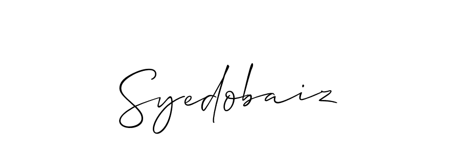 if you are searching for the best signature style for your name Syedobaiz. so please give up your signature search. here we have designed multiple signature styles  using Allison_Script. Syedobaiz signature style 2 images and pictures png