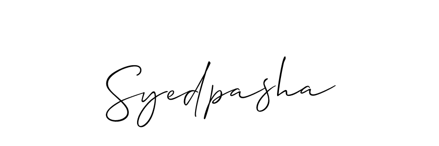 Make a beautiful signature design for name Syedpasha. With this signature (Allison_Script) style, you can create a handwritten signature for free. Syedpasha signature style 2 images and pictures png