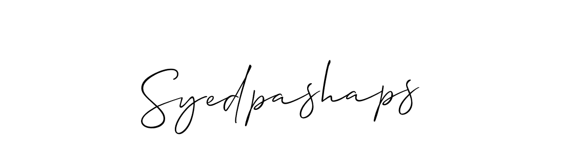 Design your own signature with our free online signature maker. With this signature software, you can create a handwritten (Allison_Script) signature for name Syedpashaps. Syedpashaps signature style 2 images and pictures png