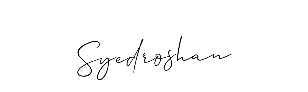 Allison_Script is a professional signature style that is perfect for those who want to add a touch of class to their signature. It is also a great choice for those who want to make their signature more unique. Get Syedroshan name to fancy signature for free. Syedroshan signature style 2 images and pictures png