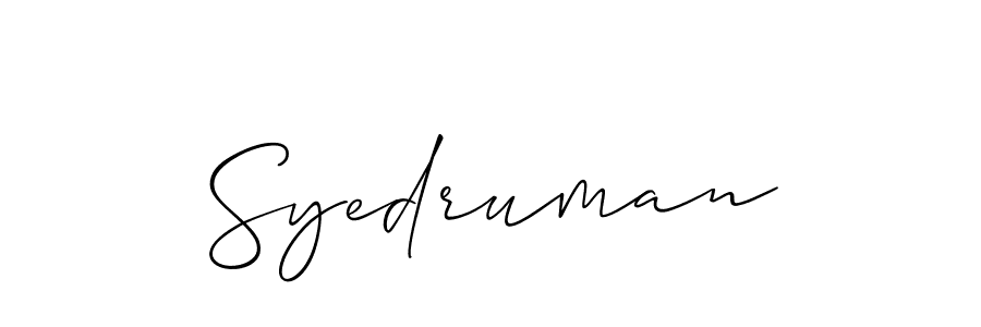 You should practise on your own different ways (Allison_Script) to write your name (Syedruman) in signature. don't let someone else do it for you. Syedruman signature style 2 images and pictures png