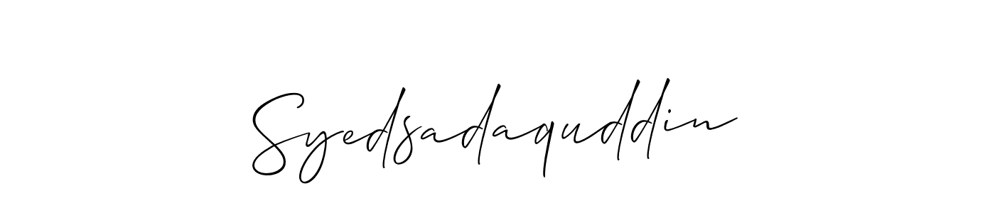 Once you've used our free online signature maker to create your best signature Allison_Script style, it's time to enjoy all of the benefits that Syedsadaquddin name signing documents. Syedsadaquddin signature style 2 images and pictures png