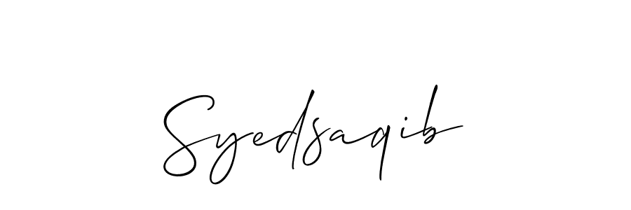 You should practise on your own different ways (Allison_Script) to write your name (Syedsaqib) in signature. don't let someone else do it for you. Syedsaqib signature style 2 images and pictures png