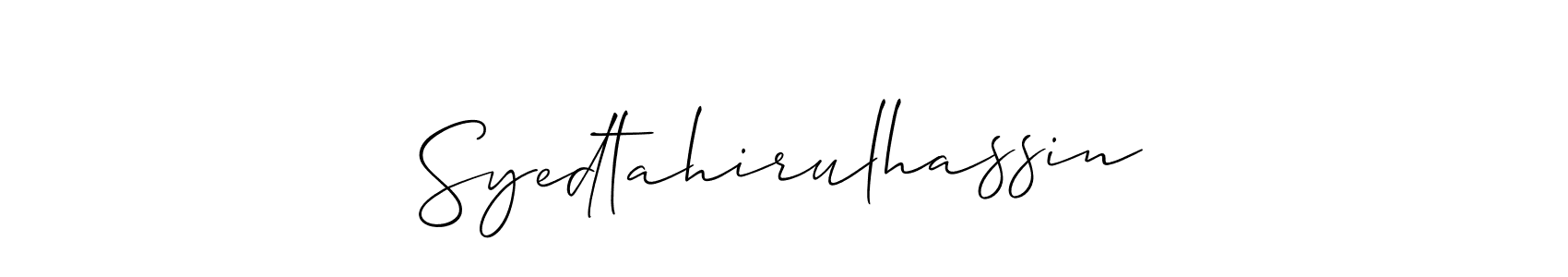 It looks lik you need a new signature style for name Syedtahirulhassin. Design unique handwritten (Allison_Script) signature with our free signature maker in just a few clicks. Syedtahirulhassin signature style 2 images and pictures png