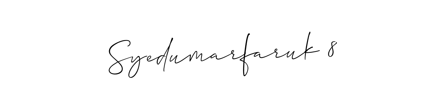 Create a beautiful signature design for name Syedumarfaruk 8. With this signature (Allison_Script) fonts, you can make a handwritten signature for free. Syedumarfaruk 8 signature style 2 images and pictures png