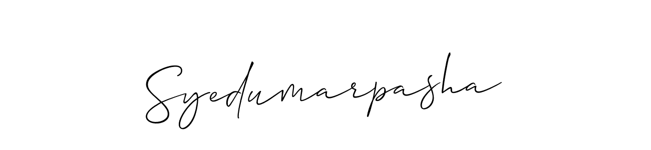Design your own signature with our free online signature maker. With this signature software, you can create a handwritten (Allison_Script) signature for name Syedumarpasha. Syedumarpasha signature style 2 images and pictures png
