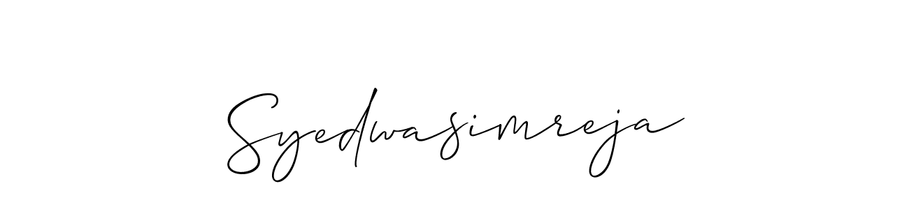 Make a beautiful signature design for name Syedwasimreja. Use this online signature maker to create a handwritten signature for free. Syedwasimreja signature style 2 images and pictures png