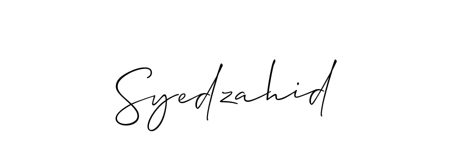 How to Draw Syedzahid signature style? Allison_Script is a latest design signature styles for name Syedzahid. Syedzahid signature style 2 images and pictures png