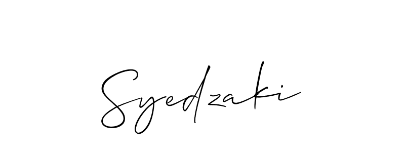 You should practise on your own different ways (Allison_Script) to write your name (Syedzaki) in signature. don't let someone else do it for you. Syedzaki signature style 2 images and pictures png