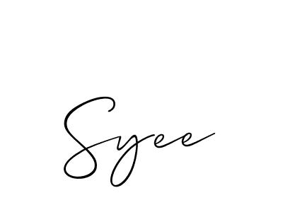 You should practise on your own different ways (Allison_Script) to write your name (Syee) in signature. don't let someone else do it for you. Syee signature style 2 images and pictures png