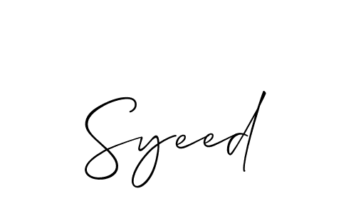 Create a beautiful signature design for name Syeed. With this signature (Allison_Script) fonts, you can make a handwritten signature for free. Syeed signature style 2 images and pictures png